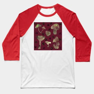 Mushroom print Baseball T-Shirt